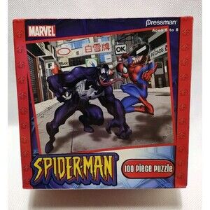 Marvel Spiderman VS Venom Pressman Puzzle Factory Sealed 100 Pieces New 2004